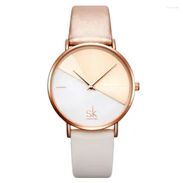 Wristwatches 2023 Women's Watches Fashion Leather Wrist Watch Vintage Ladies Irregular Clock Mujer Bayan Kol Saati Montre Feminino