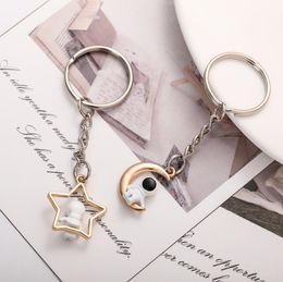 Moon Star Astronaut Creative Keychain Girl's Key Bag Pendant Factory Direct Wholesale Metal Key Chain