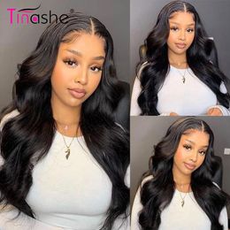 Synthetic Wigs Tinashe Pre Cut HD Lace Wig 4x4 6x5 Body Wave Closure Wig 32" Brazilian Pre-Bleached Knots Glueless Lace Front Human Hair Wigs 230901