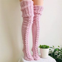 Sexy Socks Warm Over Knee Long Knitted Fashionable and warm long socks for women Boot Stockings 230901