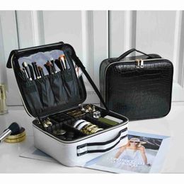 Totes 2021 New Audi Pattern Cosmetic Bag Partition Multi functional Portable Travel Storage Makeup Boxstylishhandbagsstore