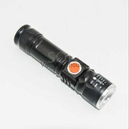 Torches Portable LED Flashlights USB Rechargeable Light High Power Tactical Modes Torch Waterproof Outdoor Camping Emergency Flashlight HKD230902