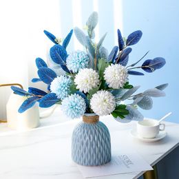 Decorative Flowers Polka Dot Ceramic Vase Bouquet Modern Living Room Set Table Flower Fake Decoration Simple Ornament And