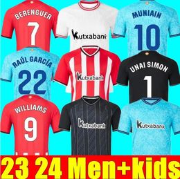 2023 2024 Bilbao Club Soccer Jerseys 23 24 Athletic ADURIZ GURUZETA WILLIAMS MUNIAIN PAREDES BERENGUER ANDER HERRERA UNAI SIMON football men and kids kit
