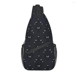 Backpack Pitch Black Haunted Mansion Wallpaper Sling Chest Bag Customised Crossbody Shoulder For Men Travel Hiking Daypack