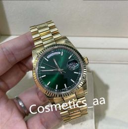 Montre de luxe watch with box green dial 118238 41mm mechanical sapphire yellow gold stainless steel bracelet man watches waterproof