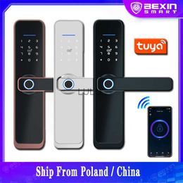 Door Locks Wifi Biometric Fingerprint Smart Door Lock Electronic Password RFID Card Tuya APP HKD230902