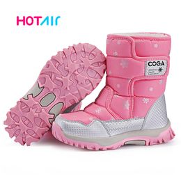 Boots Girls shoes Pink Boots style Kids snow boot winter warm fur antiskid outsole plus size 27 to 38 children Boots For Girls 230901