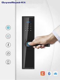 Door Locks Biometric Fingerprint Lock Smart Door Lock Password Tuya App Remote Unlocking Keyless Lock Electronic Digital For Bedroom Home HKD230902