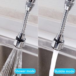 Kitchen Faucets Stainless Steel Faucet Shower Water Saver 360 Degree Adjustable Extension Anti Splash Nozzle Spray Bubbler