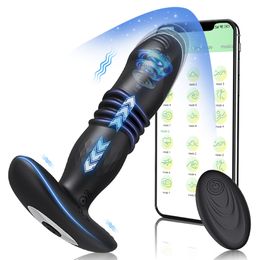 Vibrators Telescopic Butt Plug Anal Vibrator Wireless Remote Sex Toys for Women Ass Dildo Prostate Massager Men Buttplug 230901