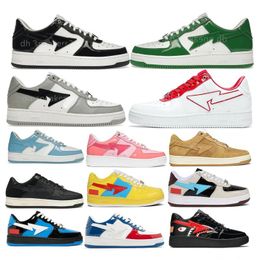 Designer sapatos sk8 mocassins couro preto branco azul camuflagem jogging homens mulheres esportes tênis treinador 36-45