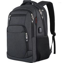 Backpack Drop Laptop For Men USB Port 17.3 Inch Multifunctional Business Oxford Outdoor Waterproof Computer Bag