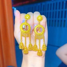 Dangle Earrings Dubai Jewellery 24K Gold Plated Tassel Fashion Piece Exquisite Gift YY10257