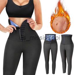 Waist Tummy Shaper High Waist Slimmer Tights Long Slimming Pants Weight Loss Thermo Sweat Sauna Neoprene Workout Body Shapers x0902