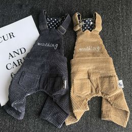 Dog Apparel Vintage Denim Jeans Pet Overalls Dogs Jumpsuits Spring Lovely Cowboy Four Legs Clothes Teddy Small Coat XS XXL 230901