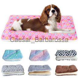 kennels pens Pet Mat Dog Bed Thicken Flannel Soft Sleeping Short Plush Pet Sleeping Bed Mat for Small Large Dogs Kennel Cama Para Perros x0902