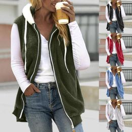 Women's Hoodies Casual Color Block H Sweatshirt Zipper Up Long Sleeve Hooded Collar Coat Christmas Sweaters Women Cute