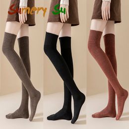 Sexy Socks 3 PairsLot Thick Stockings Sock Winter Warm Over Knee High Hold Up Cotton Slim Ladies Girls Halloween Gift 6 Colors 230901