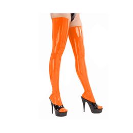 Sexy Socks Plus Size Overknee Stocking Wet Look Long Thigh High Footed Stockings Novelty Dancing Clubwear Exotic 230901