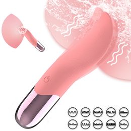 Vibrators Tongue Licking Vibrator Rechargeable Nipple Female Masturbator Mini Clit Sex Toys for Women With 10 Vibration Mode 230901