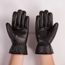 Five Fingers Gloves MPPM Men sheepskin gloves genuine leather glove for men winter Outdoor warm fur thickening thermal patchwork gloves T200111 x0902 x0903