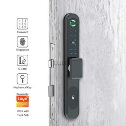 Door Locks Wireless Tuya Smart Bluetooth Home Apartment Keyless Security Fingerprint Digital Password Door Lock With NFC Card Reader HKD230902