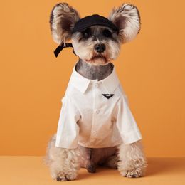 Dog Apparel Luxury Clothes for Fashion White Shirt Pet Clothing Small Medium Dogs Coat Yorkies Chihuahua Bulldogs B1342 230901