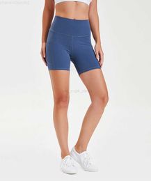 LLl-C2938 yoga shorts moisture wicking nude high waist hip pants running fitness sports shorts Yoga Outfits With Sportswear