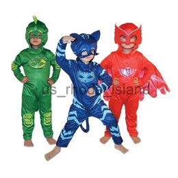 Pyjamas Hot Blue Pyjama Boys Girls Cat Dog Boy Anime Hero Costume with Mask Cosplay Clothe Suit Child Halloween Birthday Party Kids Gift x0901