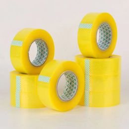 Large roll tape with a width of 6 Centimetres for packaging and sealing, including light yellow white transparent tape and beige opaque tape, not afraid of pulling 2016