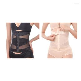 Belts Elegant Ladies Postpartum Waist Trainer With 3 Row Buckle Lace Pattern Corset Dropship