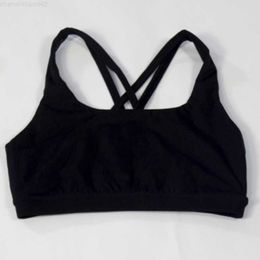LL yoga Lu-088 High Quality Fitness Yoga Bra Women Gym Tank Top Butter Soft Cross Back Yoga Vest Athletic Impact Brassiere With Chest Pad Sportswear