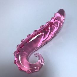 Briefs Panties Pink Hippocampus Glass Dildo Realistic Sex Adults Toys Long Butt Plug Toy for Women Anal Adult 230901