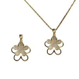 Pendant Necklaces Dual Layer Flower Necklace Hollow Lockets Charms Pendants For DIY Jewelry Making Gifts