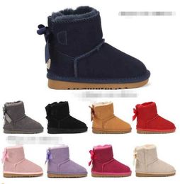 Kids Mini Bow Boots Australian Classic Girls Shoes Children Designer Winter Snow Boot Wgg Baby Kid Youth uggly Sneakers Toddler Bailey Warm