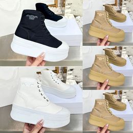 Platform high top ladies Canvas Shoes Casual Shoes Designer Shoes High Top Round head Retro women popular shoes super thick sole shoes chaussure femme original box