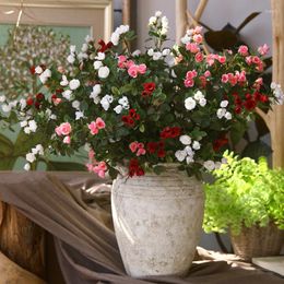 Decorative Flowers Mini Rose Branch For Diy Home Floral Arrangement Ornaments Wedding Party Store Decoration Fake