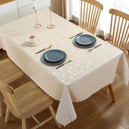Table Cloth Oil And Scald Resistant Washable Tablecloth Household Coffee El Restaurant Fabric Rectangular Shape