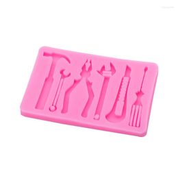 Baking Moulds Fondant Chocolate Mould Cake Decoration Repair ToolRepair Tools Silicone Hammer Scissors Hardware Spanner Shape