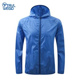 Women's Jackets TRVLWEGO Outdoor Running Camping Hiking Bike Sport Jacket Sun-Protect Ultralight Waterproof Dark Stria Rain Women Men Coat 230901