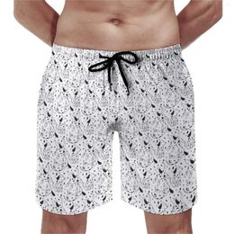 Men's Shorts Summer Board Dalmatian Print Running Surf Cute Cartoon Animal Design Beach Short Pants Classic Fast Dry Swimming Trunks