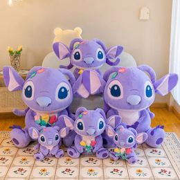 Wholesale cute purple Angie plush toys Children's game Playmate Birthday gift doll machine prizes