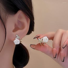 Stud Earrings Micro Delicate Butterfly For Female Romantic Elegant Flower Women Party Engagement Jewellery Statement