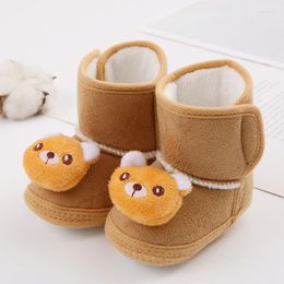 Boots Keep Your Baby's Feet Toasty And Comfy With These Cotton-padded Shoes Soft Soles Cartoon Animals 0-18 Months