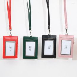 Card Holders Solid Colour Work Bag Multi-card Urban Minimalist Style Staff Multi-function Collar Tag Student Badge ID