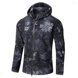 Hunting Jackets Outdoor Hiking Mountain Men's Hard Shell Full Pressure Glue Jacket Camouflage Tactical Military Waterproof Coat