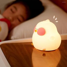 Night Lights Automatic Timer Light Rechargeable Silicone Chick Lamp Soft Flicker-free For Room Decor Dimmable Sleeping Non-toxic