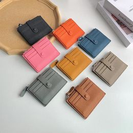 new fashion Card Holders caviar woman mini wallet Designer pure Colour genuine leather Pebble texture luxury wallet for men