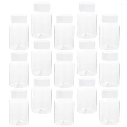 Storage Bottles 40 Pcs Plastic Dispensing Vials Small Holder Powder Container Mini Empty Case Travel Pocket